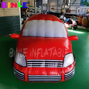 インフレータブルバウンサーのカスタマイズライフサイズ4ML巨大なインフレータブルカーモデラルゲフライングヘリウムバルーンフローティングレーシング自動車の広告