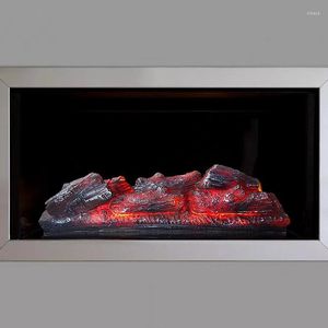 Figurki dekoracyjne symulacja elektryczna węgiel drzewny fałszywe drewno opałowe dekoracja ognia płomienia lampy kominkowe rekwizyty