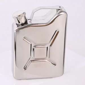 Practical 5 oz Jerrycan Oil Liquor Hip Flask Wine Pot Glasses Stainless Steel Jerrican Fuel Petrol Gasoline Can 1104