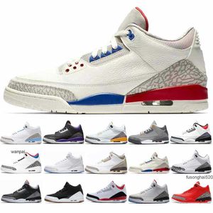 2023 Cement Black 3 basketskor Cool Grey Court Purple Infrared 23 Georgetown Trainers Fragment Rivals Mens Womens 3s Red Men Women Sportjordon Jordab