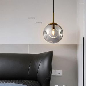 Lampade a sospensione Modern LED Glass Hanging JW Nordic Restaurant Lights Accessori per la cucina Lampadari per camera da letto postmoderni Illuminazione