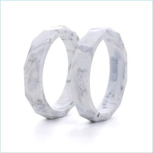 Bangle Bangle st Marble Sile Baby TingeThing Armband Fashion Bandles For Women Chew P rlor Drop Leverans smycken Brace DHQVZ