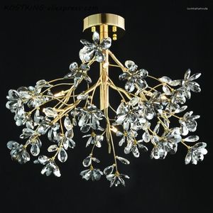 Żyrandole Kostking Flower Design Modern Crystal Chandelier Light