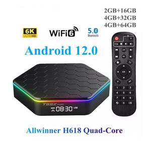 T95Z Plus Android 12 TV Box Allwinner H618 6K 2.4G 5G WIFI6 4GB 64B 32GB 2GB16GB BT5.0 H.265 Global Media Player