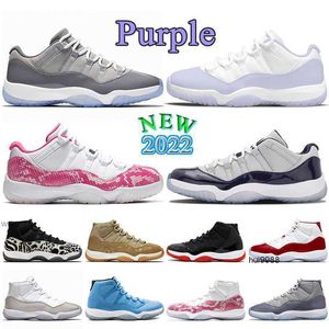 2023 11s basse scarpe basektball viola puro uomo donna alta og jumpman 11 ciliegia università blu ultimo freddo grigio infrarosso pelle di serpente rosaJORDON JORDAB