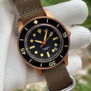 Relógios de pulso aço bronze relógio SD1952S 30ATM BANDE DE CERAMICA RESISTENTE DE ÁGUA NH35 DIVE