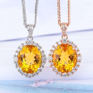 Pendant Necklaces Natural Topaz Necklace Women's Fashion Personality Charm