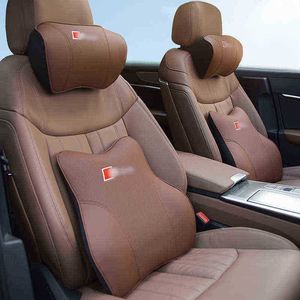 Auto Poggiatesta Supporto Lombare Cuscino Decorazione Memory Foam Cuscino Collo Per Audi A4 B8 B9 A6 C7 C8 A8 A3 A5 A7 Q2 Q3 Q5 Q7 Q8 TT H220422