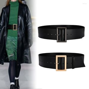 Bälten damer Bäldle med kappdekoration korsett brett bälte mode enkel högkvalitativ designer vindbrytare lädermaterial