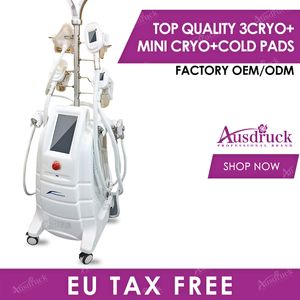 Tax Free A vácuo de modelagem fria crioterapia Cryo Pads 360 Máquina de gravação de congelamento de gordura Double Chin Lipo congelamento de gordura congelada