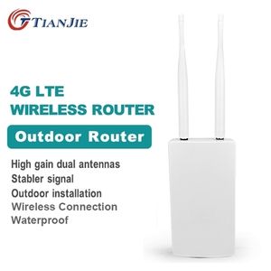 Routers TIANJIE Waterproof Outdoor 4G CPE 150Mbps CAT4 LTE 3G4G SIM Card WiFi for IP CameraOutside Coverage 221103
