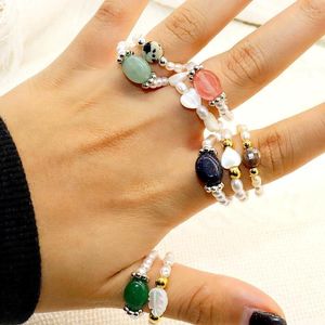 Обручальные кольца ручной жемчужный кольцо натуральный камень Кварце