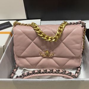 10A Pink Designer Bag Bag Bag Bagag Luxury Crossbody Bags Caint Counter Presh Women Real Classic CC 19 Flap the Totes Top Quality Brooth Wallet 26cm/30cm