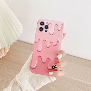 Pink Ice Cream Protective Cases for IPhone 14 Pro Max 13 12 11 13pro 12pro X XS MAX XR Mobile Phone Back Cover Soft Soft Girly Cute Korea Cellphone Case 120pcs