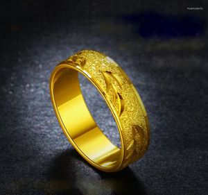 Eheringe Ring Männliche Persönlichkeit Einfache Gold Herrenmode Schmuck Flut Simulation Staub