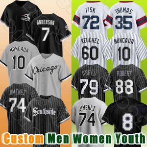 Luis Robert Jr. Beisebol Tim Anderson Jersey Eloy Jimenez White Sox Andrew Benintendi Chicagos Andrew Vaughn Dylan Cease Gavin Sheets Bo Jackson Frank Thomas Moncada