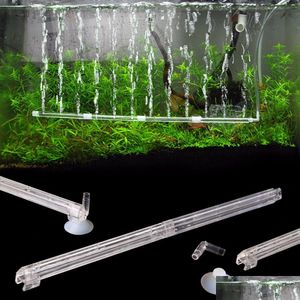 Filtração Aquecimento Aquário Filtrações de ar Infusor Tubo de tira de bolha plástico Tanque de peixe transparente Bomba de oxigênio Difusor Acesso aerador Dhdi5