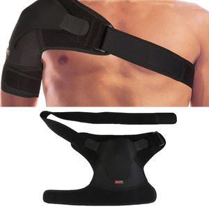 Joelheiras 1pcs múmian preto g02-r 4 direção esportes ajustáveis ​​ombro de ombro único suporta stap wrap belt pad da banda de cinto