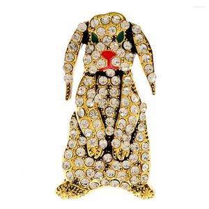 Brooches CINDY XIANG Rhinestone Brooch Chinese Zodiac Pin Vintage Animal Jewelry Year Ccessories 2 Colors Available