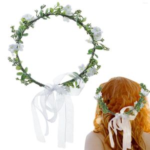 Decorative Flowers Flower Girl Green Leaf Headpiece Bridal Headdress Garland Halo Maternity Po Shoot Crown Headband