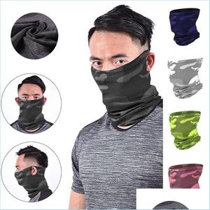 Sciarpe Sciarpe Sciarpe sportive estive Varietà di seta unisex Foulard magico Equitazione Mtifunction Bandana traspirante Mascarillas Drop Deliv Dhcp2