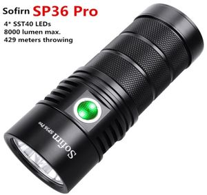 Sofirn SP36 Pro 8000LM Potente torcia LED 4SST40 USB C ricaricabile 18650 Torcia Anduril 2202181730665