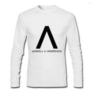 Erkekler tişörtleri harajuku şerit gömlek erkekler rahat t-shirt uzun kollu axwell ingrosso sonbahar hip hop tshirt sokak kıyafeti üstleri tees siyah beyaz