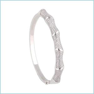 Pulseira pulseira vintage estilo chin￪s pulseira de bambu meio diamante diamante peito de personalidade Braceletbangle entrega de j￳ias bracele dhqes