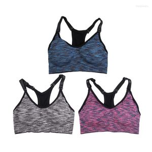 Gymkläder 3st Högpåverkan Träning ActiveWear Bra Fitness POLDED SEAMLESS VÄST Toppar Stretch Solid Nylon Sexig för kvinnor