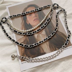 Womens Golden Silver Waist Chains Belts Fashion Designer Belt Link Luxurys Brands Classic Metal Alloy Dress Accessories Waistband Girdle