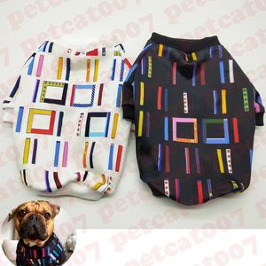 Kolorowe litery sweter ze zwierzętami odzież dla psów moda Pet T Shirt Top Teddy buldog psy bluza topy