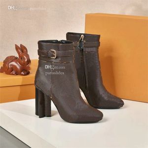 Hochwertige Stiefel mit Absatz, Designer-Lederstiefelette Louiseity, stilvolle Damen-Winterstiefeletten, sexy und warm, Viutonity sdggvd