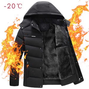 Männer Jacken 2022 Winter Herren Mit Kapuze Casual Dicke Daunen Parkas Männer Windjacke Warm Zipper Mäntel Kleidung Outwear 4XL Y2211