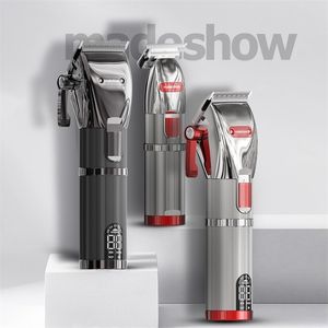 Триммер для волос Professional M5F Fade Clipper беспроводная мощная мощная подрезка высочайшего качества парикмахерская инструмент груминга 221104