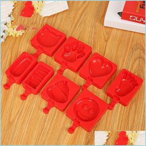 Ferramentas de sorvete de sorvete Diy Sile Sile Mold Dearton Many Style Popsicle Mod Rescurion Eco Friendly Friendly Baking Mods Fácil de limpar 4 3SJ B DHT1P