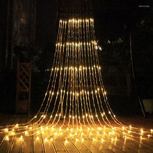 Strips Christmas LED Waterfall Meteor Shower Rain String Light Holiday Halloween Decorative Lights For Home Bedroom Party J99St