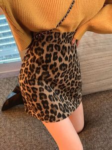 Юбки летние открытые женские леопардовые сумки с высокой талией юбка змеи