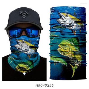 Bandanas 3d dikişsiz sihirli bandana balık boyun yürüyüşçüsü sıcak kalkan kafa bant yüz maskesi cadılar bayramı bufanda şapkası