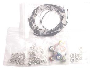 Bracelets de charme Murano Glass Bracelet Kit torna 7pcs ajustáveis
