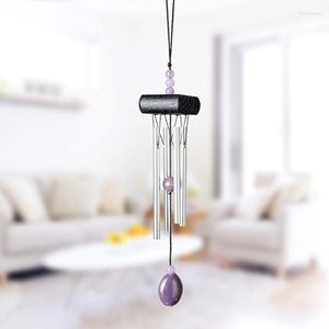 Interior Decorations Mini Solid Wood Aluminum Rod Metal Wind Chime Small Fresh Home Decoration Gift Car Pendant