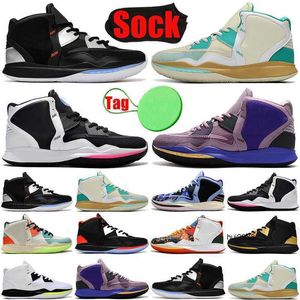 2023 With Sock Tag Kyrie 8 mens basketball shoes Fire and Ice Keep Sue Fresh Aluminum men trainers sports sneakers runners size 40-46 wholesaleJORDON JORDAB