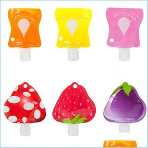 Other Home Garden Cute Hand Sanitizer Bottles Fruits Series Empty Makeup Packing Sub Bag Mini Shampoo Travel Container 30Ml 1 1Bf Dha4B