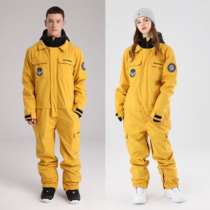 Skiing Suits Winter Women Warm Outdoor Snowboard Jacket Men Overalls Waterproof Hooded Set 221104