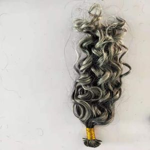 12A Virgin Human Hair Pakiet Loc Wydłużenie Dostaw Naturalny kolor solę i pieprz mikro link koraliki rozszerzenie wątku 0,7 g/pasmo 100 -STRAND JEDEN PAKIET