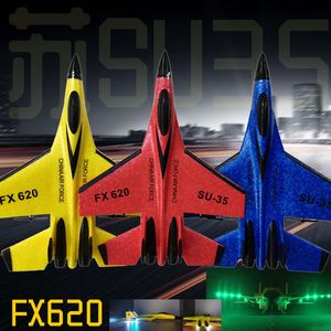 ElectricRC Aircraft RC SU-35飛行機2.4gラジオグライダーリモートコントロールファイター航空機の泡のおもちゃのおもちゃ少年誕生日プレゼント221104