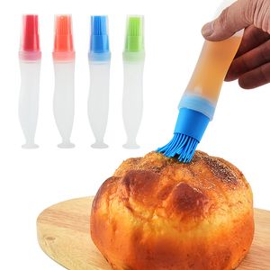 1 datorer Portable Silicone BBQ Tools Oljeflaska med penselgrillborstar Liquid Pastry Kök Bakning Köksverktyg