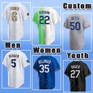 Freddie Freeman Beisebol Julio Urias Jerseys Los Trea Turner Angeles Mookie Betts Dodgers Justin Turner Chris Taylor Max Muncy Dustin May Clayton Kershaw Will Smith