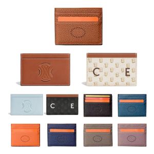 Lyx med Box Wallet Women's Mens Designer Wallets Cardholder Purse Classic Smooth Sheepskin Leather CL Card Holders Coin Purses Hollow Out Key Pouch