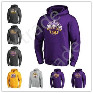 Mens NCAA LSU Tigers College Football 2019 National Champions Pullover Hoodie Sweatshirt Salute to Service Sideline Therma Perform332g