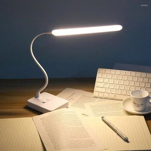 Lampade da tavolo Lampada da scrivania USB Touch per soggiorno A collo di cigno Desktop pieghevole dimmerabile Studio di protezione degli occhi Luce a LED